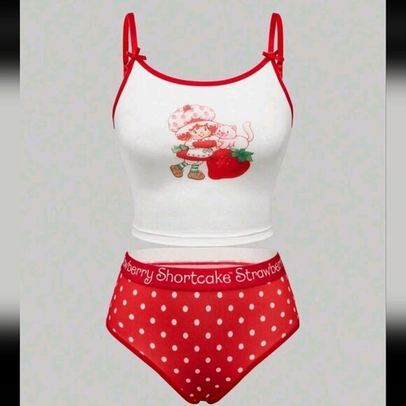 Strawberry Shortcake Tank Top & Booty Shorts Set - Picture 1 of 4